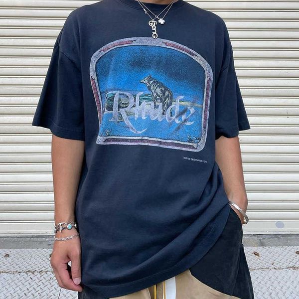 chaopai rhude wolf solitary wolf print high street oversize street hip hop short sleeve t-shirt couple bottom shirt, White;black
chaopai rhude wolf solitary wolf print high street oversize street hip hop short sleeve t-shirt couple bottom shirt, White;black