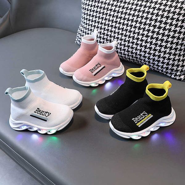 athletic outdoor size 21-30 baby sock shoes with led lights mesh luminous sneakers for kids boys girls sport run letter sneakers light up sh, Black
athletic outdoor size 21-30 baby sock shoes with led lights mesh luminous sneakers for kids boys girls sport run letter sneakers light up sh, Black