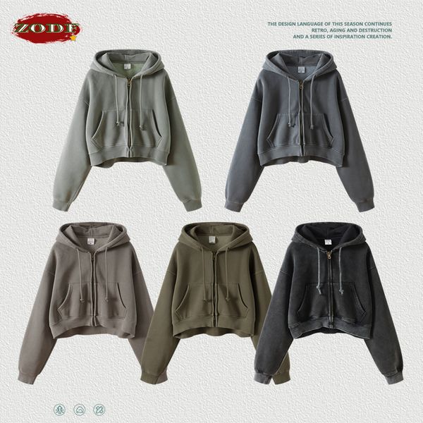 women's hoodies sweatshirts zodf retro winter women short zipper female girls loose 380gsm thick fleece hooded zip-up coat tracksuits h, Black
women's hoodies sweatshirts zodf retro winter women short zipper female girls loose 380gsm thick fleece hooded zip-up coat tracksuits h, Black