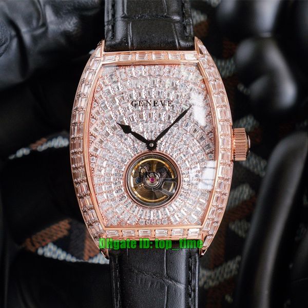 luxury watches v2 rose gold cintree curvex 8880 baguette diamond tourbillon automatic mechanical mens watch pave diamonds dial leather strap, Slivery;brown
luxury watches v2 rose gold cintree curvex 8880 baguette diamond tourbillon automatic mechanical mens watch pave diamonds dial leather strap, Slivery;brown