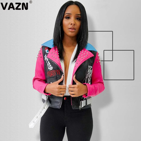 women's leather faux leather women's jackets vazn high-end age reduction leather outwears fashion full sleeve wild joker slim wome, Black
women's leather faux leather women's jackets vazn high-end age reduction leather outwears fashion full sleeve wild joker slim wome, Black