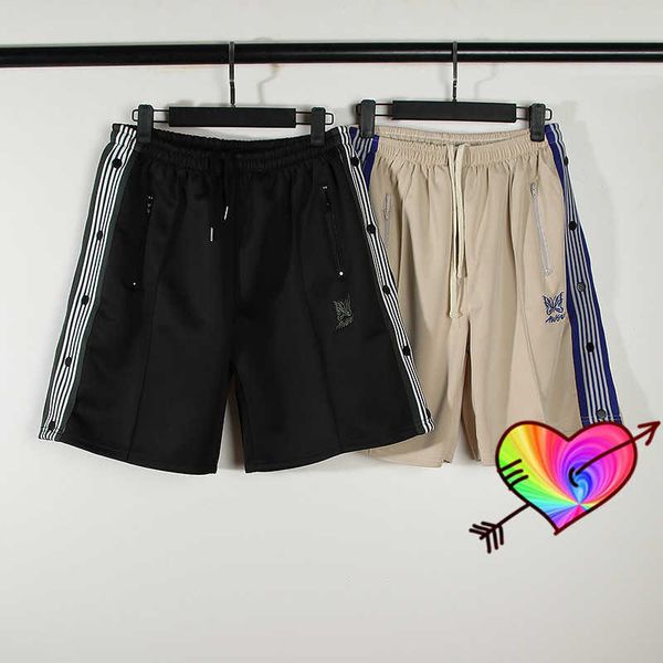 men's shorts 2022 needles awge shorts men women embroidered butterfly needles shorts button stripe track breeches t230302, White;black
men's shorts 2022 needles awge shorts men women embroidered butterfly needles shorts button stripe track breeches t230302, White;black