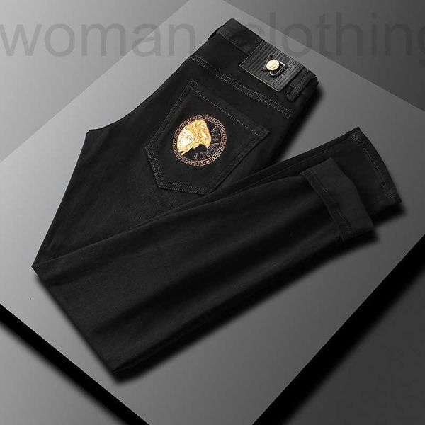men's jeans designer new jeans black embroidered micro elastic autumn and winter men's small leg long pants 95ow, Blue
men's jeans designer new jeans black embroidered micro elastic autumn and winter men's small leg long pants 95ow, Blue