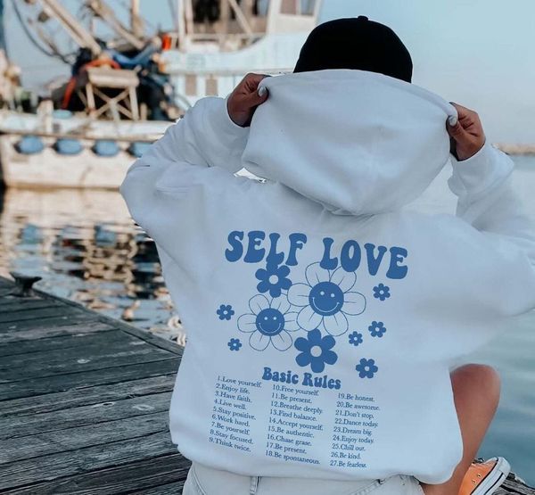 women's hoodies sweatshirts self love basic rules hoodie retro women long sleeve jumper mental health pullovers 230302, Black
women's hoodies sweatshirts self love basic rules hoodie retro women long sleeve jumper mental health pullovers 230302, Black