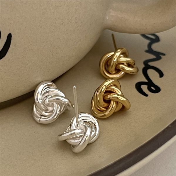 knots braided stud earrings 925 sterling silver post earring hand-made designer vintage luxury jewelry accessories gift for women gold silve, Golden;silver
knots braided stud earrings 925 sterling silver post earring hand-made designer vintage luxury jewelry accessories gift for women gold silve, Golden;silver