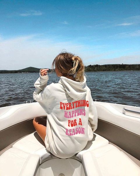 women's hoodies sweatshirts colored every happens for a reason hoodie funny fashion hoody sweatshirt quote 100% cotton jumper pullovers, Black
women's hoodies sweatshirts colored every happens for a reason hoodie funny fashion hoody sweatshirt quote 100% cotton jumper pullovers, Black
