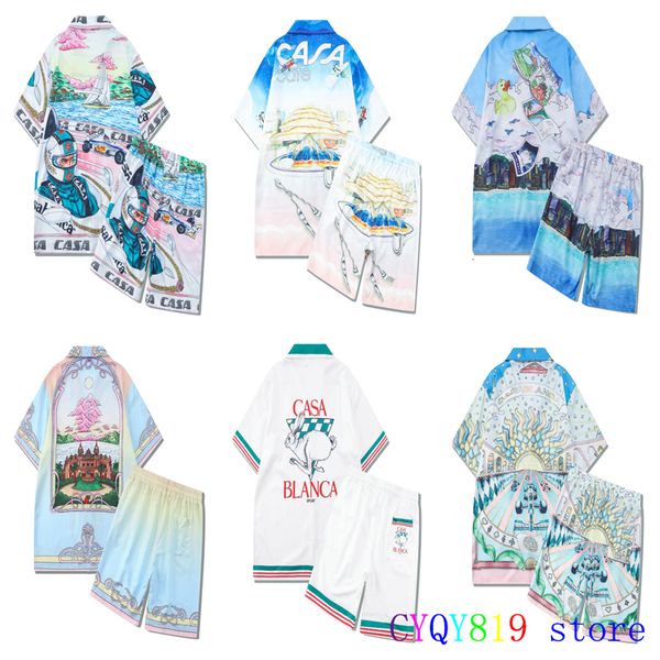 mens tracksuits summer beach casablanca shortpant shirt short set men women casual tenns club hawaii style suit 230228, Gray
mens tracksuits summer beach casablanca shortpant shirt short set men women casual tenns club hawaii style suit 230228, Gray