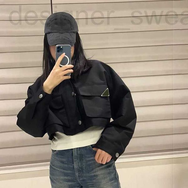 women's jackets designer fashion triangle black short zipper 23 spring new leisure workwear motorcycle ifrt, Black;brown
women's jackets designer fashion triangle black short zipper 23 spring new leisure workwear motorcycle ifrt, Black;brown