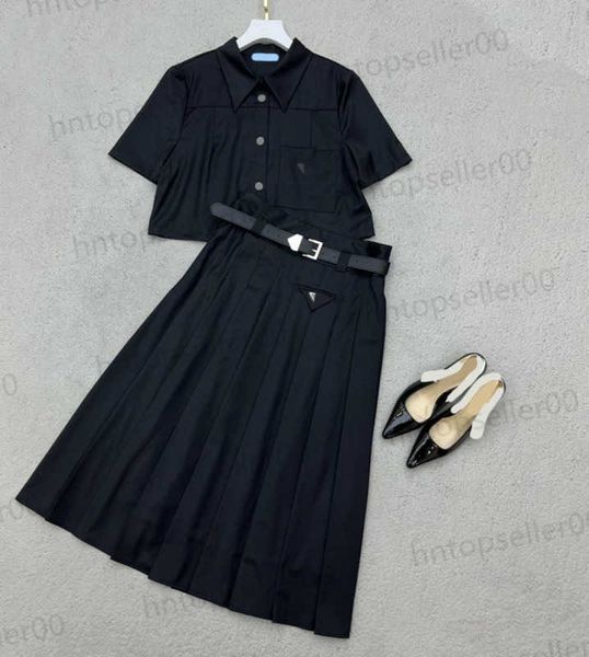 designer womens two piece black dresses sets spring summer loose lapel casual short-sleeved suit with solid color pleated skirt suit classic, White
designer womens two piece black dresses sets spring summer loose lapel casual short-sleeved suit with solid color pleated skirt suit classic, White