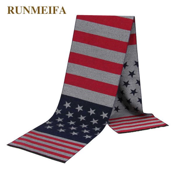 scarves 2018 new design classic fashion american flag / british flag totem scarf for men 180x30cm cotton scarf winter warm scarf scarves l23, Blue;gray