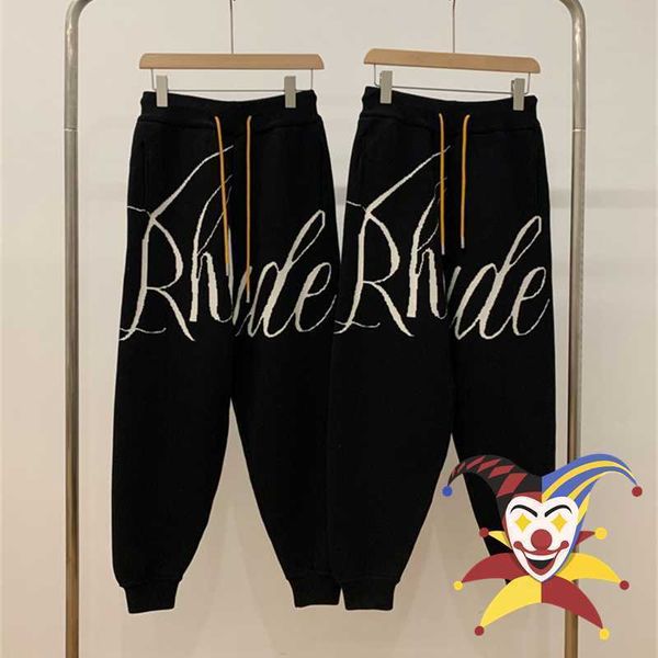 new rhude knitted pants men women 1 1 version jacquard drawstring black rhude sweatpants streetwear trousers tags
new rhude knitted pants men women 1 1 version jacquard drawstring black rhude sweatpants streetwear trousers tags