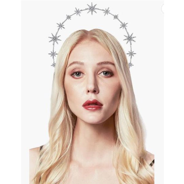 star halo crown goddess halo crown star moon crown and tiara for women boho wedding headpiece, Slivery;white
star halo crown goddess halo crown star moon crown and tiara for women boho wedding headpiece, Slivery;white