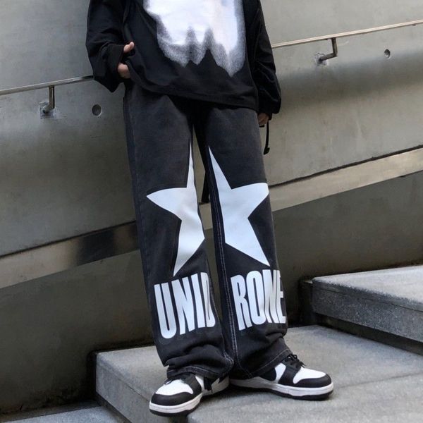 women's jeans y2k japanese and korean harajuku hiphop trend fivepointed star print oversized loose straight jeans trousers men women in, Blue
women's jeans y2k japanese and korean harajuku hiphop trend fivepointed star print oversized loose straight jeans trousers men women in, Blue