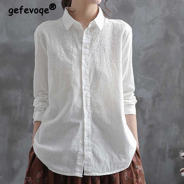 women's blouses shirts vintage cotton white embroidered long sleeve women shirt lapel buttons casual fashion wild blouse female clothe
women's blouses shirts vintage cotton white embroidered long sleeve women shirt lapel buttons casual fashion wild blouse female clothe