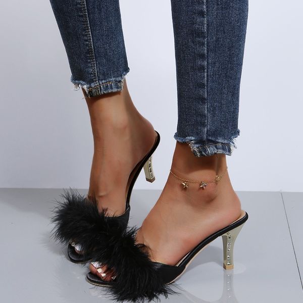 sandals pink white women sandals open toe furry fur summer high-heeled pumps ladies metal buckle strap wedding party shoes 230302, Black
sandals pink white women sandals open toe furry fur summer high-heeled pumps ladies metal buckle strap wedding party shoes 230302, Black