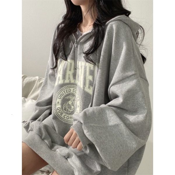 women's hoodies sweatshirts fashion hip-hop zipper large hoodie harajuku letter-printed sweatshirt grey vintage loose wool winter 23030, Black
women's hoodies sweatshirts fashion hip-hop zipper large hoodie harajuku letter-printed sweatshirt grey vintage loose wool winter 23030, Black