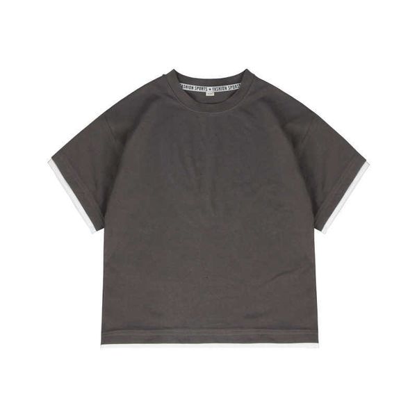summer fashion chil1en's clothing 1 new fake two-piece short-sleeved t-shirt for boys korean version trend large chil1en's loose t, Blue
summer fashion chil1en's clothing 1 new fake two-piece short-sleeved t-shirt for boys korean version trend large chil1en's loose t, Blue