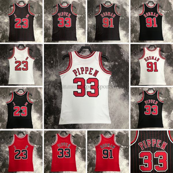 printed vintage basketball jerseys 33 scottie 91 dennis pippen rodman #23 motion breathable sport jersey, Black;red
printed vintage basketball jerseys 33 scottie 91 dennis pippen rodman #23 motion breathable sport jersey, Black;red