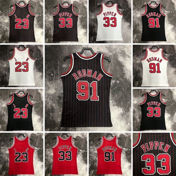 printed vintage basketball jerseys 33 scottie 91 dennis pippen rodman #23 motion breathable sport jersey, Black;red
printed vintage basketball jerseys 33 scottie 91 dennis pippen rodman #23 motion breathable sport jersey, Black;red