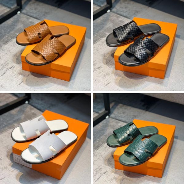 latest men slippers designer slides bright black lazy shoes large beach outdoor sandals calfskin slides summer flat scuffs sandal size
latest men slippers designer slides bright black lazy shoes large beach outdoor sandals calfskin slides summer flat scuffs sandal size