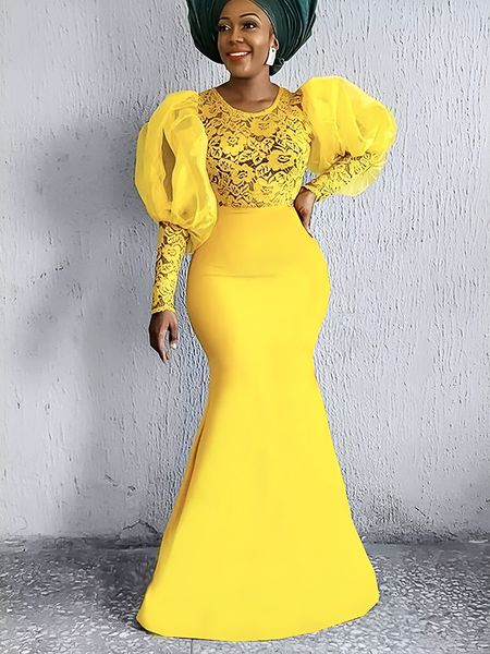 casual dresses yellow lace evening party dresses women puff long sleeve see through high waist long mermaid prom gowns homecoming big size 4, Black;gray
casual dresses yellow lace evening party dresses women puff long sleeve see through high waist long mermaid prom gowns homecoming big size 4, Black;gray
