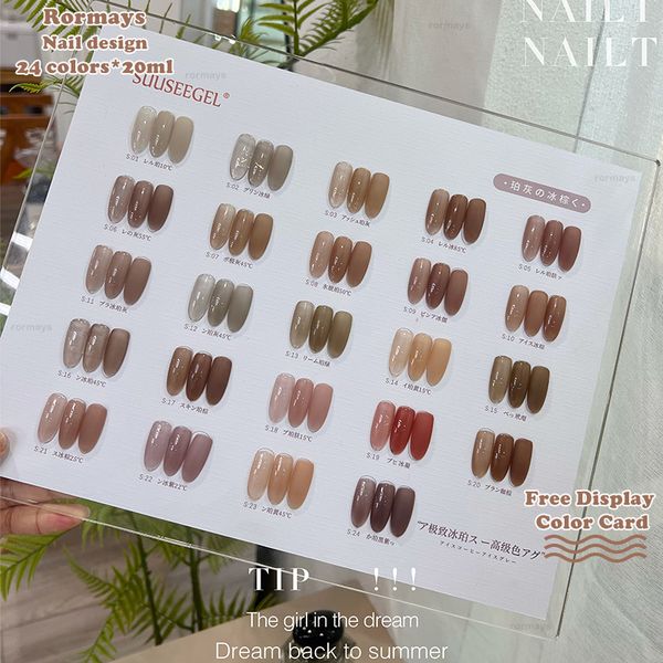 rormays 24 color translucent gel nail polish amber set uv gel semi permanent varnish 20ml large white bottle large capacity nail wholesale f
rormays 24 color translucent gel nail polish amber set uv gel semi permanent varnish 20ml large white bottle large capacity nail wholesale f