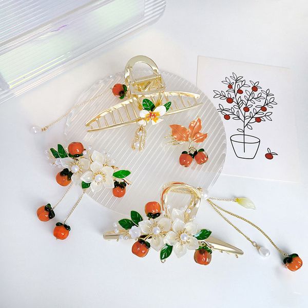 hair clips barrettes the vintage tassel good luck persimmon hair clip shark clip barrette headdress for women girl hair accessories headdres, Golden;silver
hair clips barrettes the vintage tassel good luck persimmon hair clip shark clip barrette headdress for women girl hair accessories headdres, Golden;silver