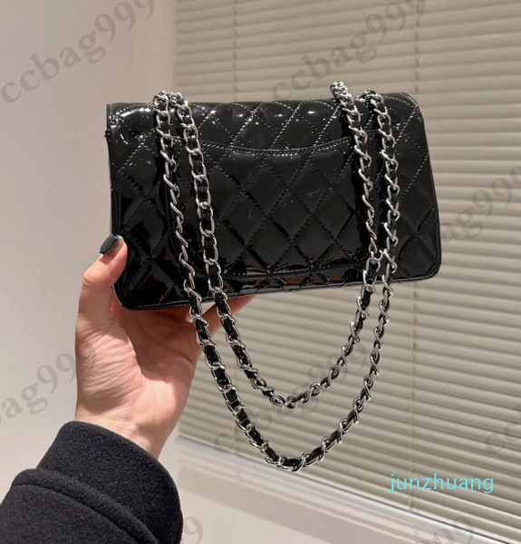 cc bag 23cm patent leather double flap quilted bags vintage gold/silver hardware chain handbags designer multi pocket totes lady classic lar
cc bag 23cm patent leather double flap quilted bags vintage gold/silver hardware chain handbags designer multi pocket totes lady classic lar
