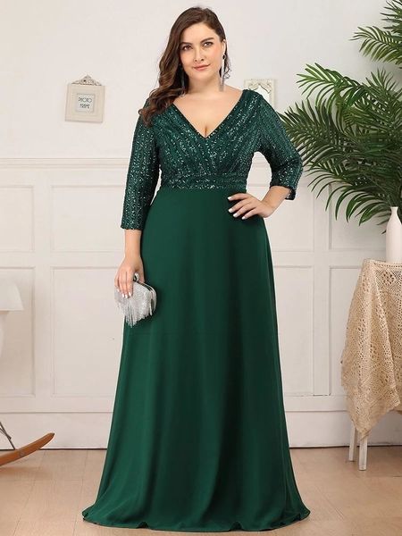 party dresses plus size prom dresses long v neck a-line sequin with 34 sleeve ever pretty of dark green bridesmaid dress women 230302, White;black
party dresses plus size prom dresses long v neck a-line sequin with 34 sleeve ever pretty of dark green bridesmaid dress women 230302, White;black