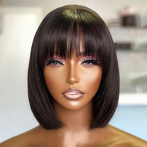synthetic wigs short straight hair bob wigs brazilian human with bangs remy full machine made for women non lace glueless 230227, Black
synthetic wigs short straight hair bob wigs brazilian human with bangs remy full machine made for women non lace glueless 230227, Black