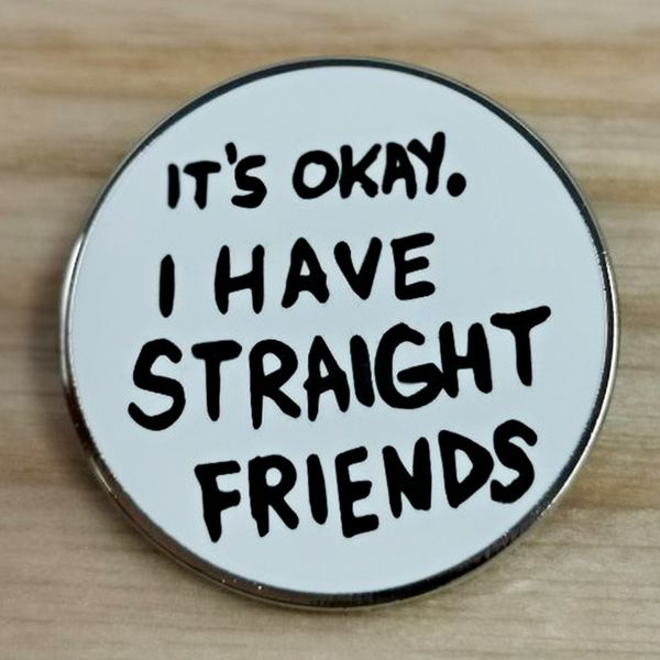 it's okay i have straight friends pin cute anime movies games hard enamel pins collect metal cartoon brooch backpack hat bag collar lap, Blue
it's okay i have straight friends pin cute anime movies games hard enamel pins collect metal cartoon brooch backpack hat bag collar lap, Blue