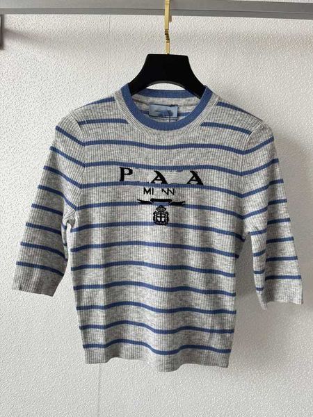 women's knits & tees designer siviya premium grey classic blue stripe slim fit short p letter jacquard wool 7/4 sleeve women, White
women's knits & tees designer siviya premium grey classic blue stripe slim fit short p letter jacquard wool 7/4 sleeve women, White