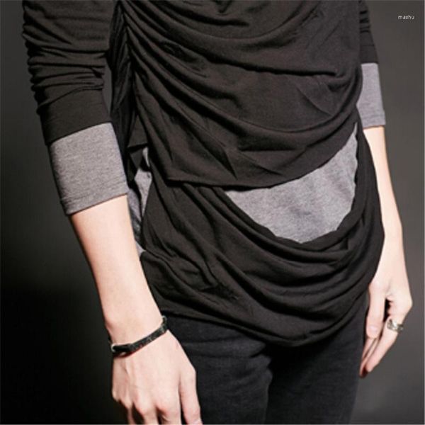 t shirttmen's t shirts men ripped patchwork long sleeve shirt punk hiphop tee mens nightclub singer stage costume hip hop tshirt homme, White;black
t shirttmen's t shirts men ripped patchwork long sleeve shirt punk hiphop tee mens nightclub singer stage costume hip hop tshirt homme, White;black