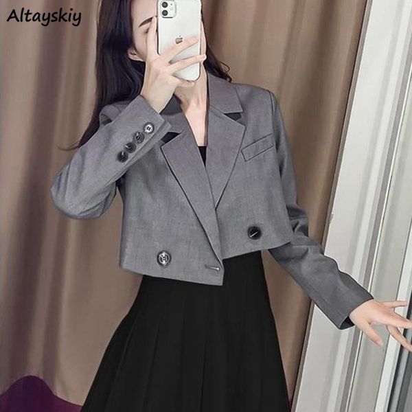 women's suits blazers blazers women 3 colors cropped outwear casual fashion korean style spring design female all-match chic solid butt, White;black
women's suits blazers blazers women 3 colors cropped outwear casual fashion korean style spring design female all-match chic solid butt, White;black
