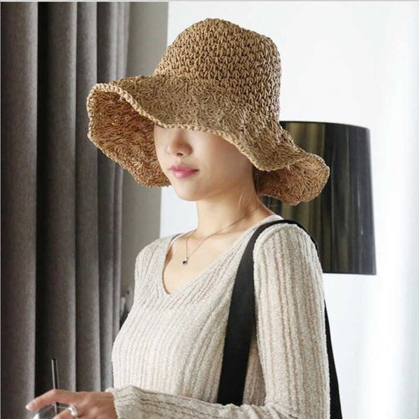 wide brim hats simple girl raffia sun hat wide brim floppy summer hats for women beach panama straw dome bucket hat femme anti-uv shade hat, Blue;gray
wide brim hats simple girl raffia sun hat wide brim floppy summer hats for women beach panama straw dome bucket hat femme anti-uv shade hat, Blue;gray
