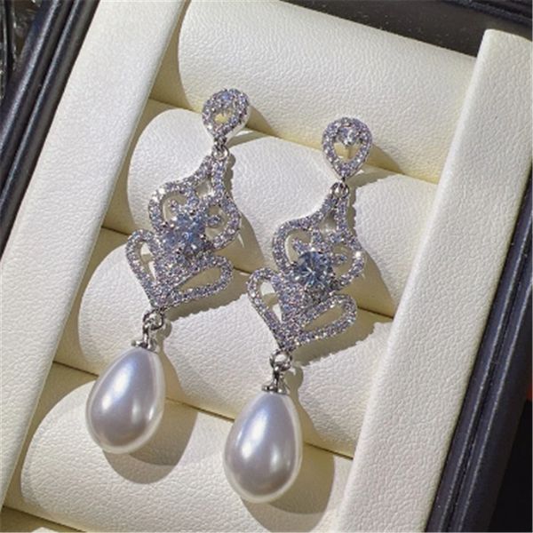 vintage pearl zircon dangle earring 925 sterling silver earring party wedding drop earrings for women promise charm jewelry birthday gift, Golden
vintage pearl zircon dangle earring 925 sterling silver earring party wedding drop earrings for women promise charm jewelry birthday gift, Golden