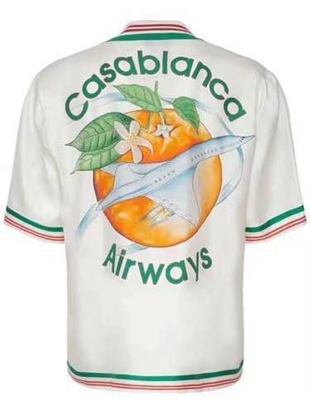 casablanca designer classic shirt men and women fashion original orange airplane gradual silk couple hawaiian casual short shirt, White;black
casablanca designer classic shirt men and women fashion original orange airplane gradual silk couple hawaiian casual short shirt, White;black