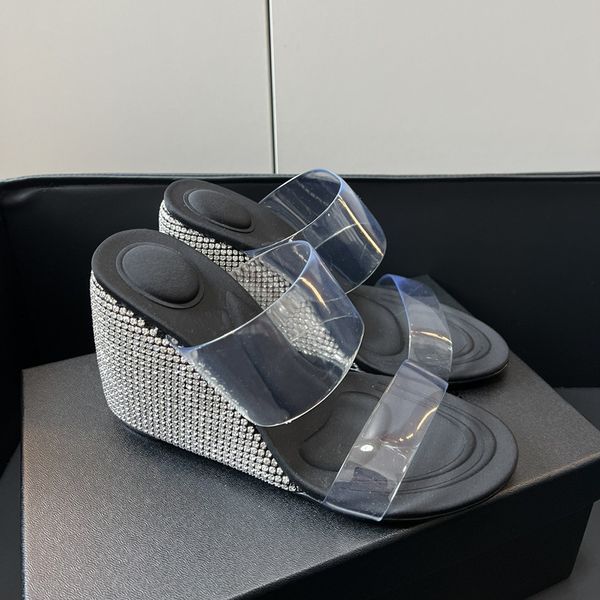 wan lady classic women high heel 10cm wedges slipper shoes clear pvc summer sandal shoe alex wan g heeled footwear ax3931 l676, Black
wan lady classic women high heel 10cm wedges slipper shoes clear pvc summer sandal shoe alex wan g heeled footwear ax3931 l676, Black