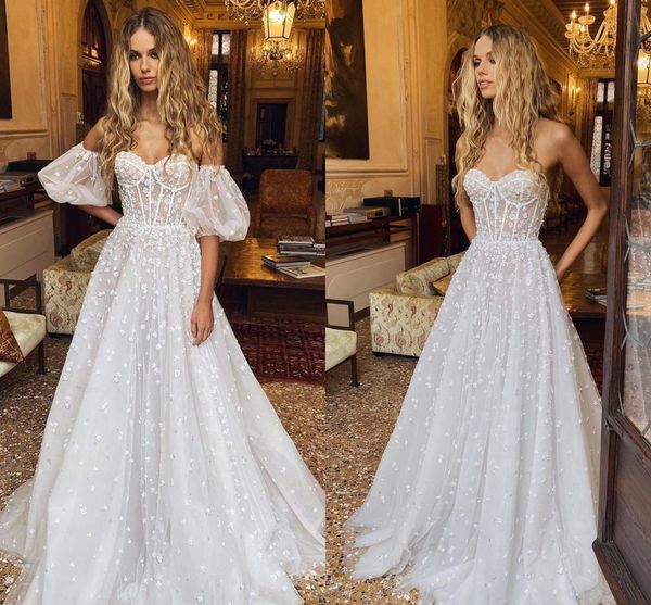 boho wedding dress 2023 for women floor length custom made brides lace appliques puff sleeves 3d flowers a line robe de mariee, White
boho wedding dress 2023 for women floor length custom made brides lace appliques puff sleeves 3d flowers a line robe de mariee, White