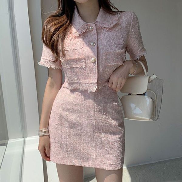 two piece dress tweed skirt sets ladies korean chic summer lapel crop pearl button tassel short coat high waist slim bag hip women 230302, White
two piece dress tweed skirt sets ladies korean chic summer lapel crop pearl button tassel short coat high waist slim bag hip women 230302, White
