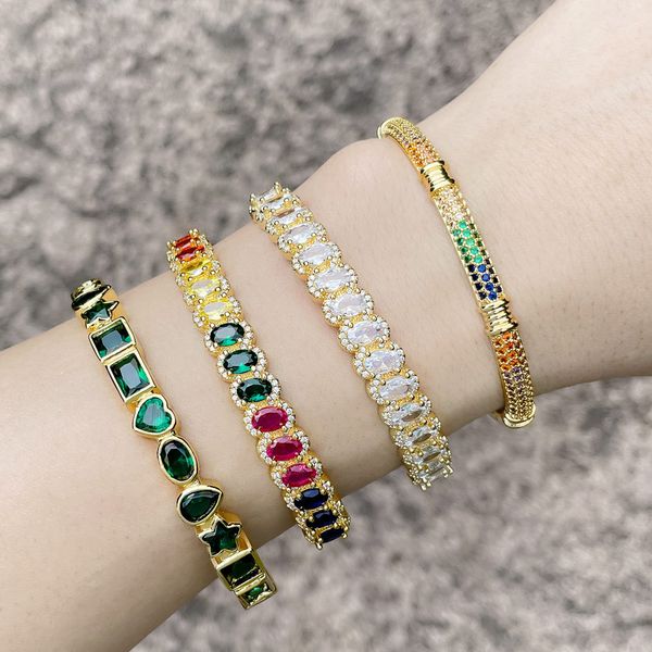 High quality, light luxury, full diamond, heavy industry bracelet, European and American opening, micro-set zircon copper bracelet wholesale
High quality, light luxury, full diamond, heavy industry bracelet, European and American opening, micro-set zircon copper bracelet wholesale