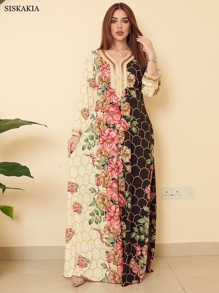 casual dresses siskakia chic ethnic floral maxi dress for women tape fix diamond trim v neck long sleeve loose arab oman dubai muslim abaya, Black;gray
casual dresses siskakia chic ethnic floral maxi dress for women tape fix diamond trim v neck long sleeve loose arab oman dubai muslim abaya, Black;gray