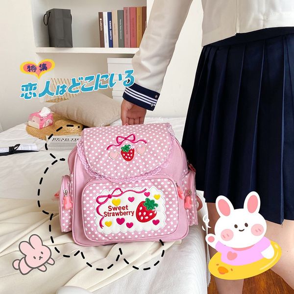 backpacks kids lovely schoolbag for children girls soft sweet embroidered fruit strawberry student backpack school book bag 230302
backpacks kids lovely schoolbag for children girls soft sweet embroidered fruit strawberry student backpack school book bag 230302