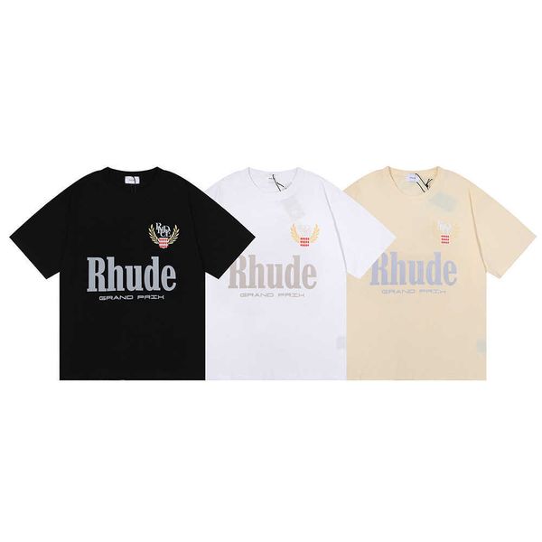2022 american fashion brand rhude letter-printed hip-hop men and women's loose casual short-sleeved t-shirt, White;black
2022 american fashion brand rhude letter-printed hip-hop men and women's loose casual short-sleeved t-shirt, White;black