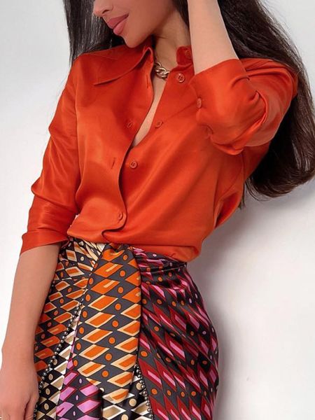 women's blouses shirts woman vintage asymmetric soft touch shirts female fashion long sleeve button up shirt early spring chic satin bl, White
women's blouses shirts woman vintage asymmetric soft touch shirts female fashion long sleeve button up shirt early spring chic satin bl, White