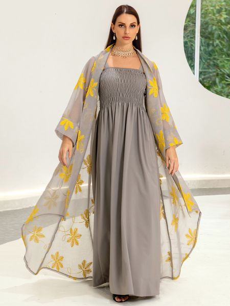 ethnic clothing abaya embroidery chic and elegant woman dress mesh cardigan belted kaftan and solid gray camisole dress muslim sets 230302, Red
ethnic clothing abaya embroidery chic and elegant woman dress mesh cardigan belted kaftan and solid gray camisole dress muslim sets 230302, Red