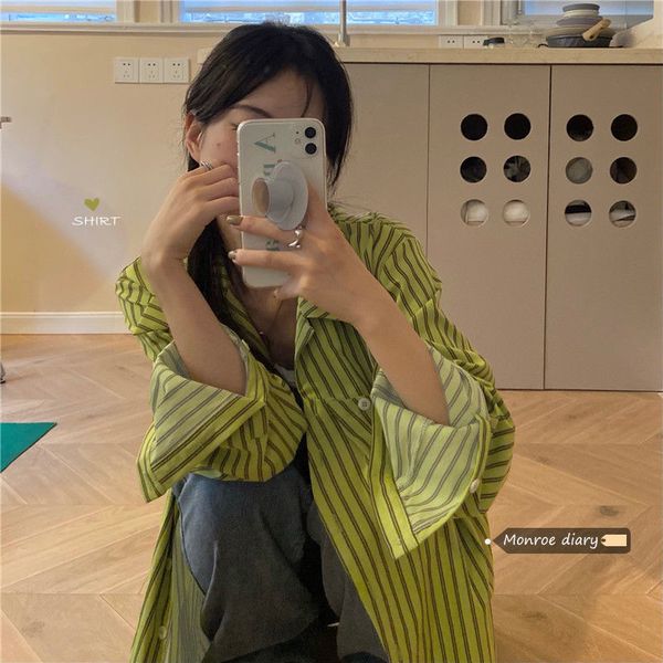 houzhou harajuku striped blouses oversized women vintage long sleeve green shirts y2k streetwear chic korean fashion allmatch 230302, White
houzhou harajuku striped blouses oversized women vintage long sleeve green shirts y2k streetwear chic korean fashion allmatch 230302, White