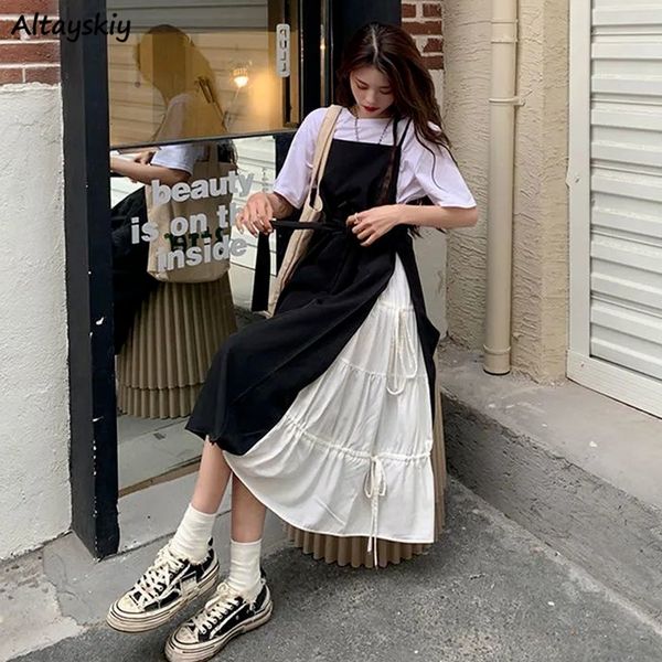 two piece dress women sets design bandage vestidos panelled midi dresses summer short sleeve tshirts korean style mujer 2 pcs streetwear tre, White
two piece dress women sets design bandage vestidos panelled midi dresses summer short sleeve tshirts korean style mujer 2 pcs streetwear tre, White