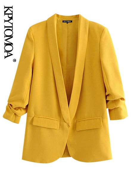 women's suits blazers kpytomoa women fashion office wear basic blazers coat vintage pleated long sleeve pockets female outerwear chic, White;black
women's suits blazers kpytomoa women fashion office wear basic blazers coat vintage pleated long sleeve pockets female outerwear chic, White;black