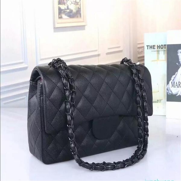 2022 designer- women classic flap bag handbag lady silver black chain shoulder messenger bag227z
2022 designer- women classic flap bag handbag lady silver black chain shoulder messenger bag227z